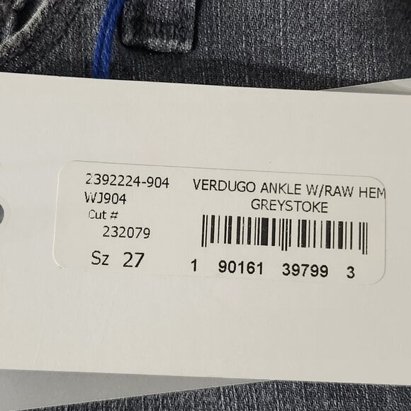 2/$20 Paige Verdugo Greystone Ankle Jeans Size 27 Raw Hem Distressed Flawed - Picture 7 of 8